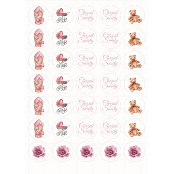 Chrzest Święty pudrowy róż...