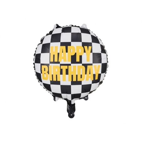 Balon foliowy Szachownica Happy Birthday 45 cm