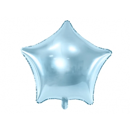 Balon foliowy gwiazdka metalizowany błękitny, 48 cm