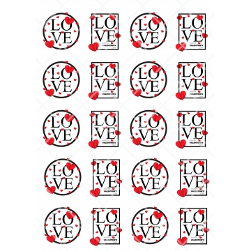 Love, wydruk na papierze...