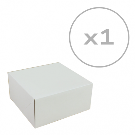 Pudełko na tort białe klapowe 22 x 22 x 11 cm