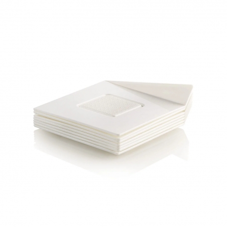 Podkład do monoporcji biały kwadratowy 8,3 x 8,3 cm, 100 szt. plastik Silikomart