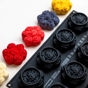 Forma silikonowa mini róże...