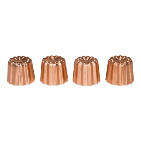 Forma metalowa do Canele, śr. 4,5 cm, 4 szt., Patisse