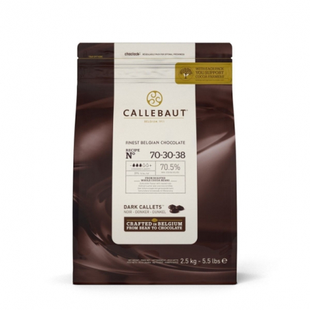 Czekolada Callebaut extra ciemna 70,5% w pastylkach, 400 g