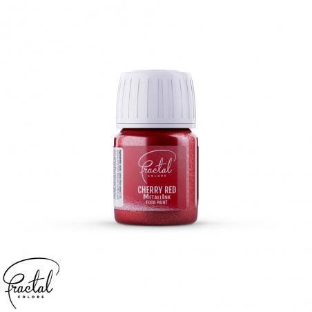 Barwnik spożywczy, farbka Cherry Red metalik 30 ml, Fractal