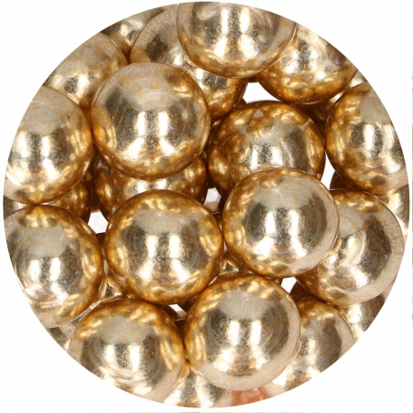 Choco Crispy Balls XXL czekoladowe kule Metallic Gold 130 g, FunCakes