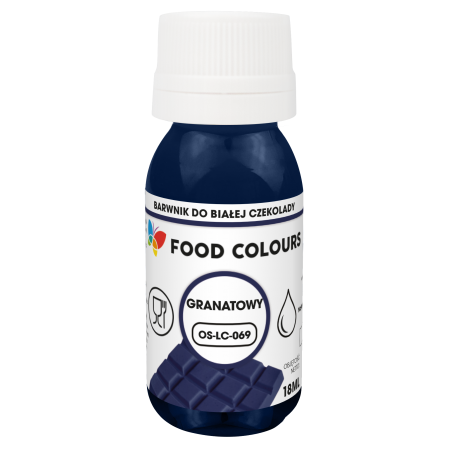 Barwnik spożywczy olejowy do czekolady granatowy 18 ml, Food Colours