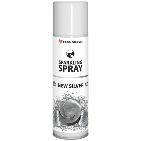 Barwnik spożywczy srebrny New Silver 250 ml spray, Food Colours