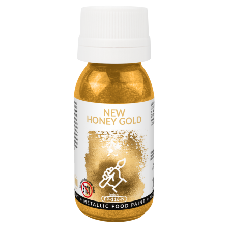 Barwnik spożywczy farbka New Honey Gold metalik 18 ml, Food Colours