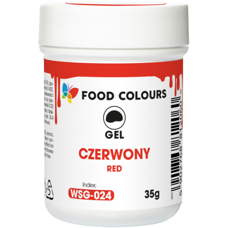 Barwnik spożywczy w żelu czerwony 35 g, Food Colours