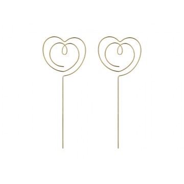 Topperki złote serca 2 szt.