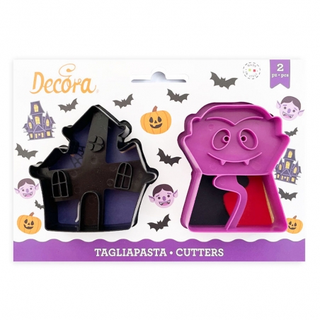 Foremka wykrawaczka Halloween Drakula i zamek 2 szt., Decora