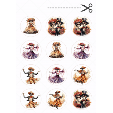 Halloween Dia de Muertos,...