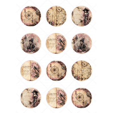 Vintage Halloween, śr. 5 cm...