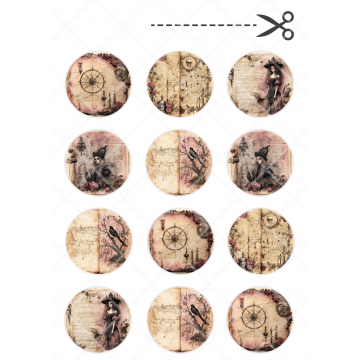 Vintage Halloween, śr. 5 cm...