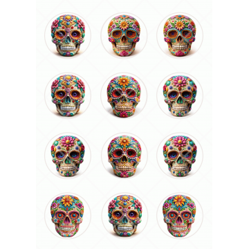 Halloween czaszki, śr. 5 cm...