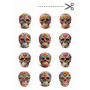 Halloween czaszki, śr. 5 cm...