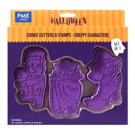 Foremki i stemple do ciastek Halloween Creepy Characters, 2x3 szt. PME