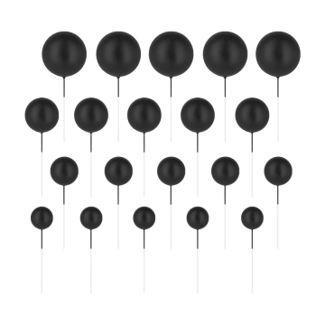 Toppery na tort Kule czarne...