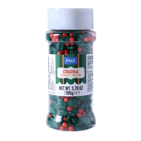 Posypka świąteczna ostrokrzew Holly Mix, 105g PME