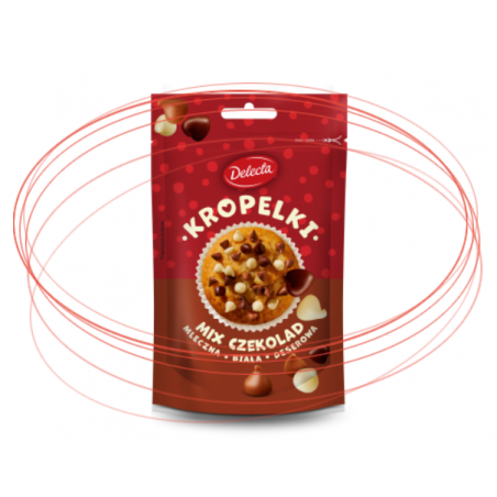 Kropelki Mix czekolad 80g, Delecta