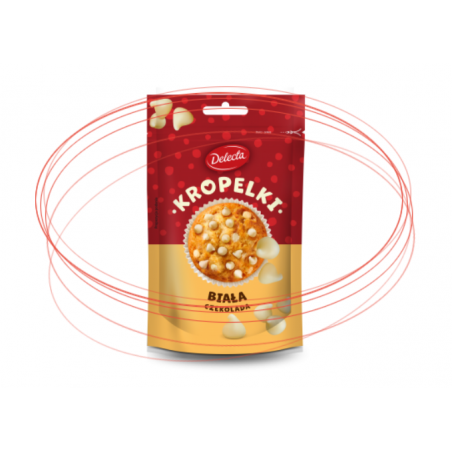 Kropelki Biała czekolada 80g, Delecta