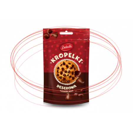 Kropelki Deserowa czekolada 80g, Delecta