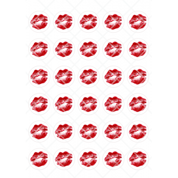 Red Lips na muffinki, kółka...