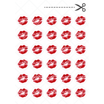 Red Lips, kółka o śr. 3,5...