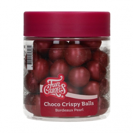 Choco Crispy Balls XXL czekoladowe kule Shiny Bordeaux 130 g, FunCakes