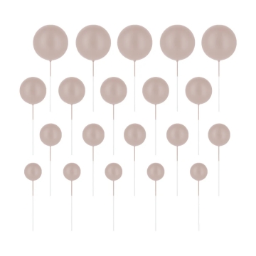 Toppery na tort Kule beżowe...