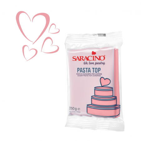 Masa cukrowa Pasta Top różowa 250 g, Saracino