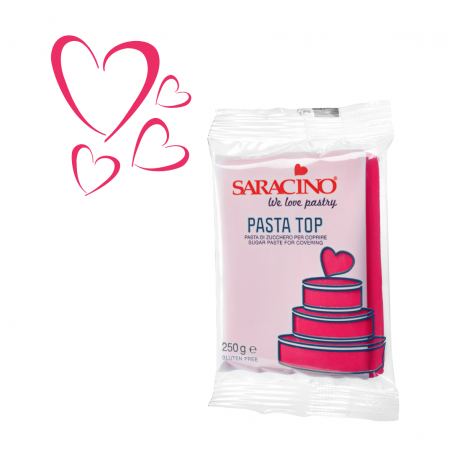 Masa cukrowa Pasta Top fuksja 250 g, Saracino