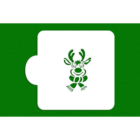 Szablon do dekoracji Renifer w szaliku