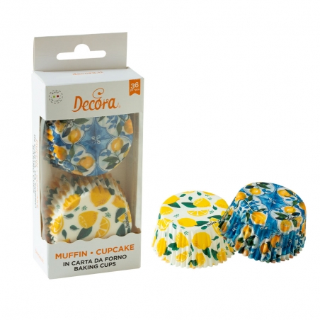Papilotki do muffinek amalfi, cytryny 36 szt. Decora