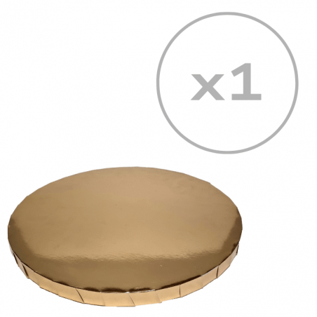 Podkład pod tort okrągły styrodurowy Złoty śr. 35, h 2cm