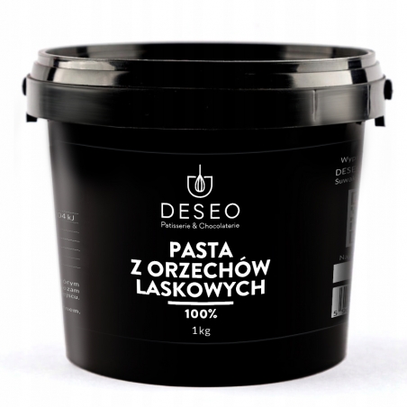 Pasta z orzechów laskowych 100% Deseo, 1 kg