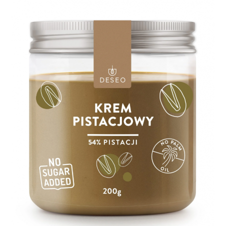 Krem pistacjowy bez cukru, 54% Deseo, 200 g
