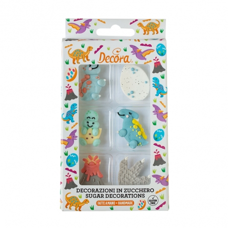 Ozdoby cukrowe dinozaury 6 szt., Decora