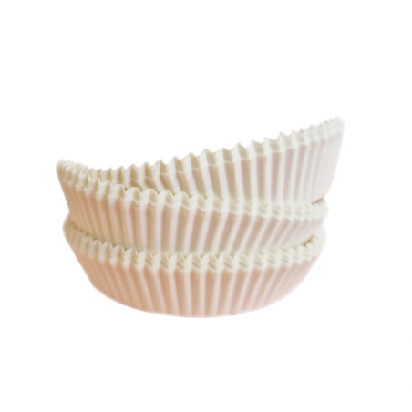 Papilotki do pączków białe śr. 8 cm, 150 szt.