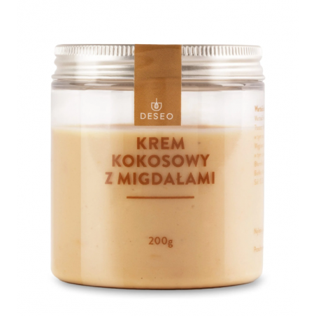 Krem kokosowy z migdałami crunchy, Deseo, 200 g