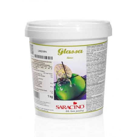 Lustrzana polewa mirror glaze o smaku zielonej limonki 1 kg, Saracino, krótka data