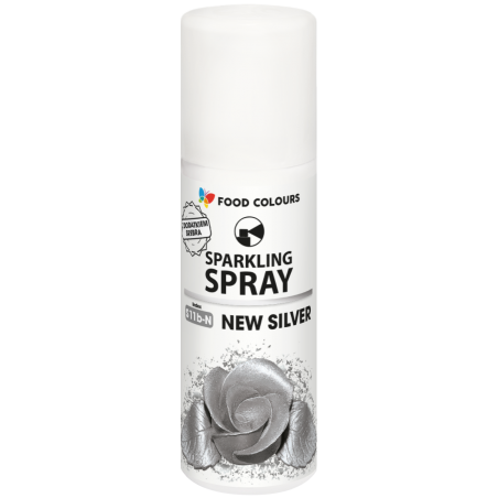 Barwnik w spray'u spożywczy srebrny 50 ml, Food Colours