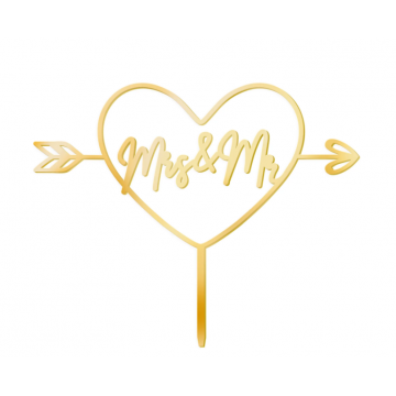 Topper lustrzany złoty na...