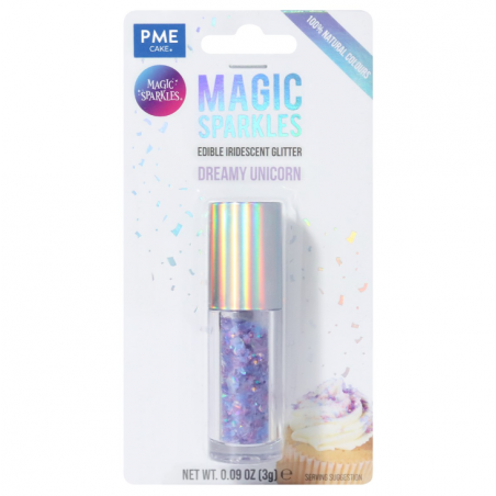 Posypka brokat błękitno-niebieski spożywczy Magic Sparkles, PME