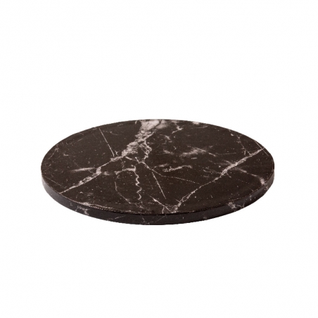 Podkład pod tort czarny, marmurowy okrągły gr. 1,2 cm śr. 30 cm, Decora