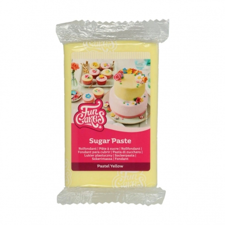 Masa cukrowa pastelowy żółty 250 g, krótka data