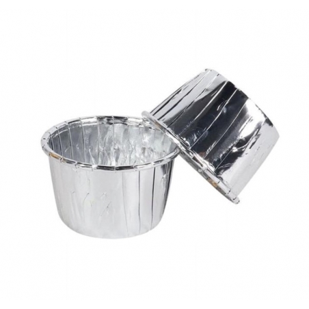 Papilotki kubeczki do muffinek srebrne, 100 szt.