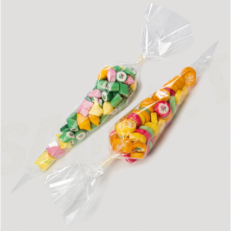 Woreczki celofanowe rożki 16 × 36 cm do candy bar i popcornu, 100szt.